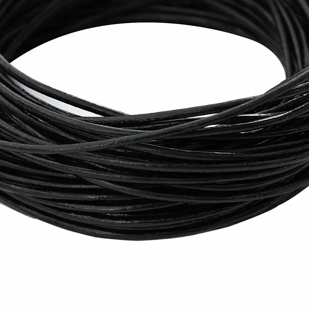 Cordino in Pelle Nero ?1,5 mm x 5 m Pelle CFW3237809