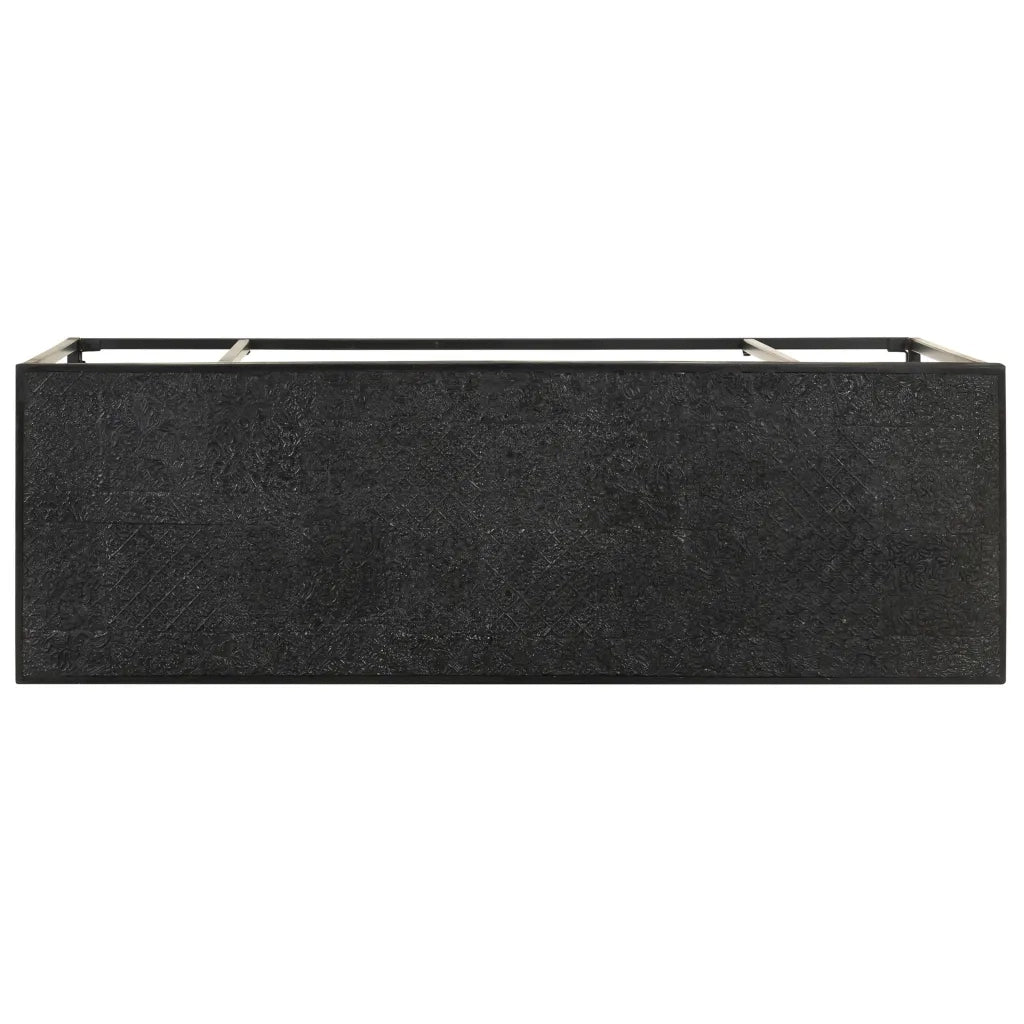 Tavolo Consolle Nero 110x35x76 cm Massello di Acacia e Mango cod mxl 54879