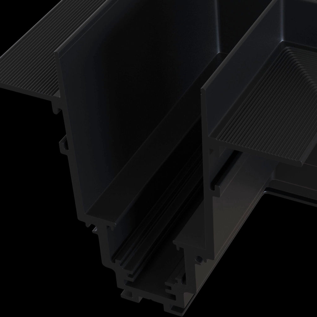 Connettore ad Angolo per Sistema Illuminazione a Binario  Nero