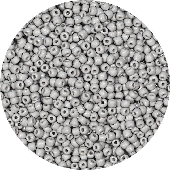 Batterie di perle in vetro grigio 4 mm, perle grigie 6/0 per collane, perle per gioielli in metallo grigio