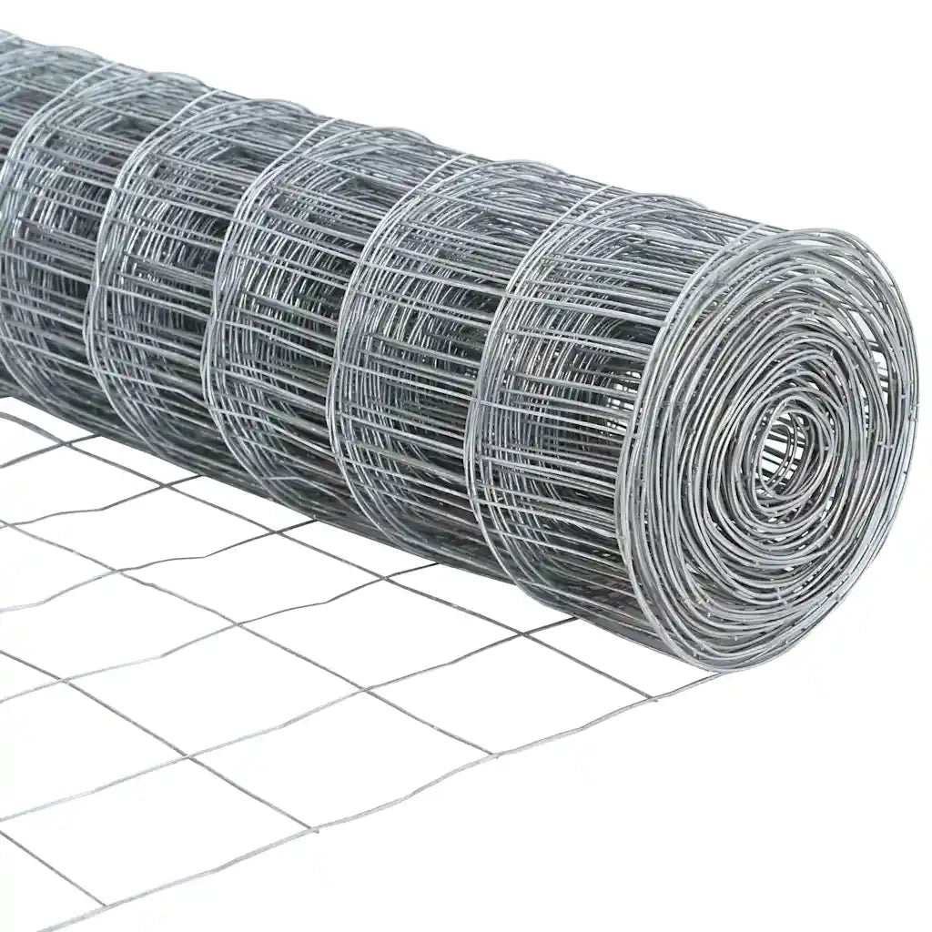 Recinzione con Posto Argento 1 x 10 m Acciaio e PVC 3350486