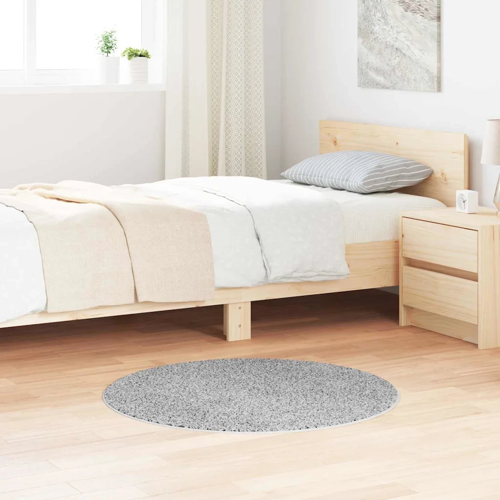 Tappeto Shaggy Antiscivolo Grigio 90 x 90 cm PP 4019780
