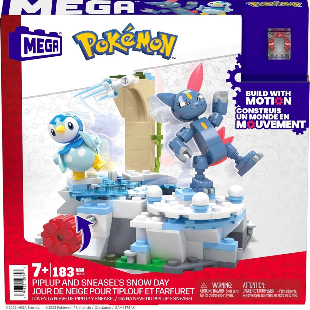 MEGA Pokémon Piplup e Sneasel Divertimento sulla Neve Set Adventure 171 Pezzi