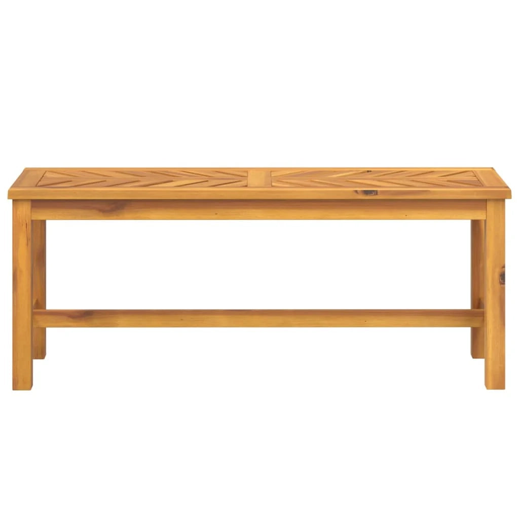 Panca da giardino mobili da esterno terrazza 110 x 35 x 45 cm legno massello di acacia 02_0011172