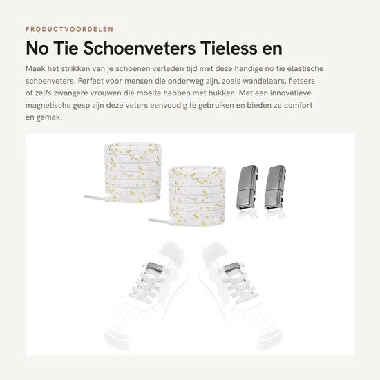 Viti Elastici Senza Cinturino Antiscivolo per Sneaker/Scarpe da Neve - 1 Paio in Acciaio Inox/ Bianco - Ideali per Bambini/Anziani