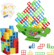 Giocattolo di Equilibrio per Costruzioni a Stacking per Tetra Tower - Giocoso Gioco di Costruzione per 2 Giocatori - Attrezzo di Equilibrio per Bambini e Adulti