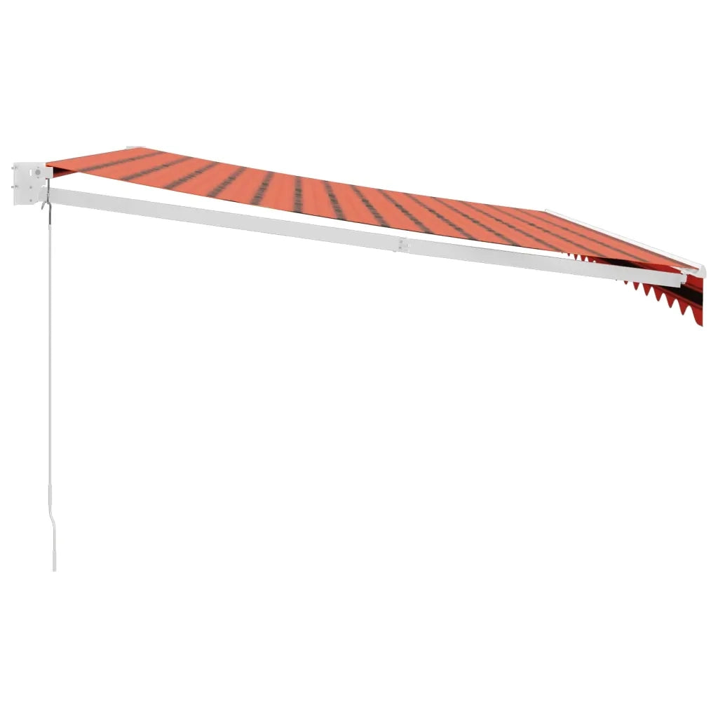 Tenda Retrattile Arancione Marrone 4,5x3 m Tessuto e Alluminio