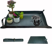 Mat per piante in pelle - Mat per piante impermeabile - Mat per piante portatile per piante grasso - 76 x 46 cm - Mat per piante compatto e pieghevole - Mat per piante e mat impermeabile - Verde scuro
