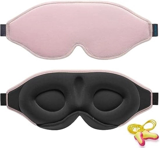 Slaapmasker per Fisso per Uomo e Donna, Disegno 100% Bloccante per la Luce, Occhiali da Sonno per Dormire, Fai un Pisolino, Meditare (Rosso)