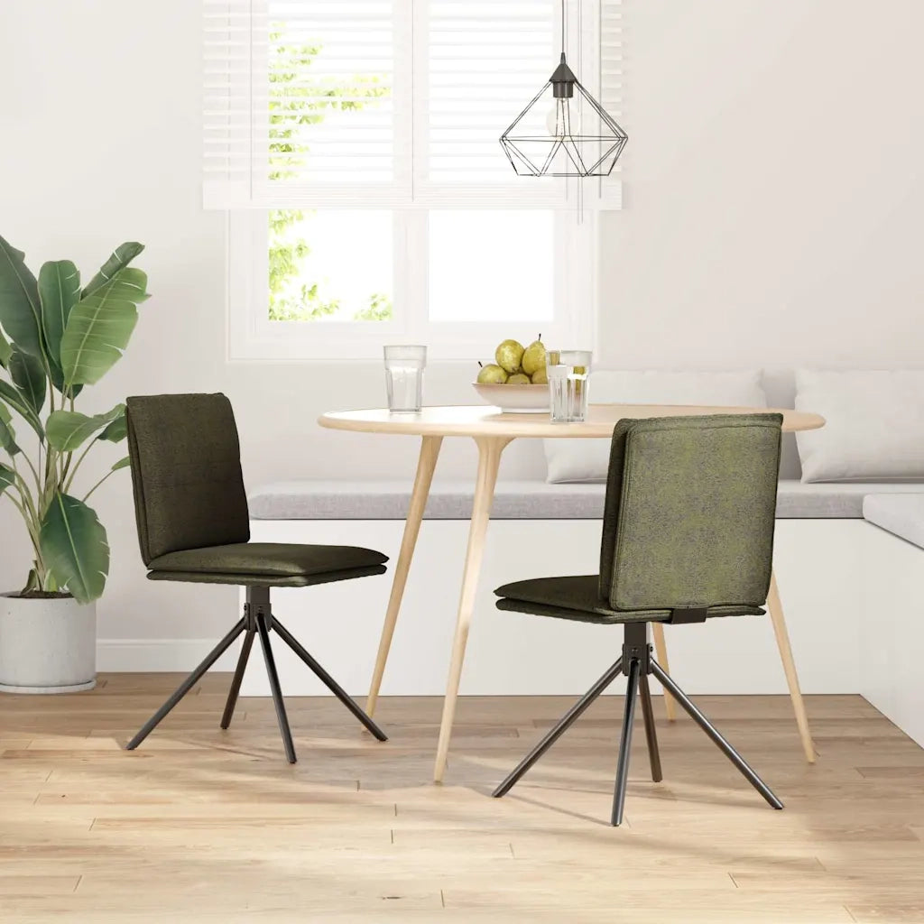 Sedia da Pranzo Verde Militare in Similpelle Scamosciata 4101281