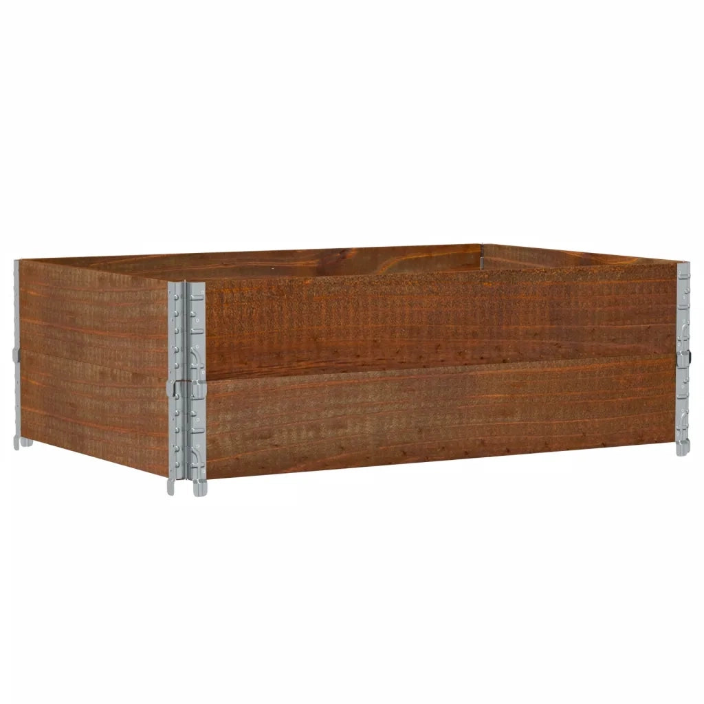 Paretali per Pallet 2 pz Marroni 120x80cm Legno Massello di Pino CFW5545218