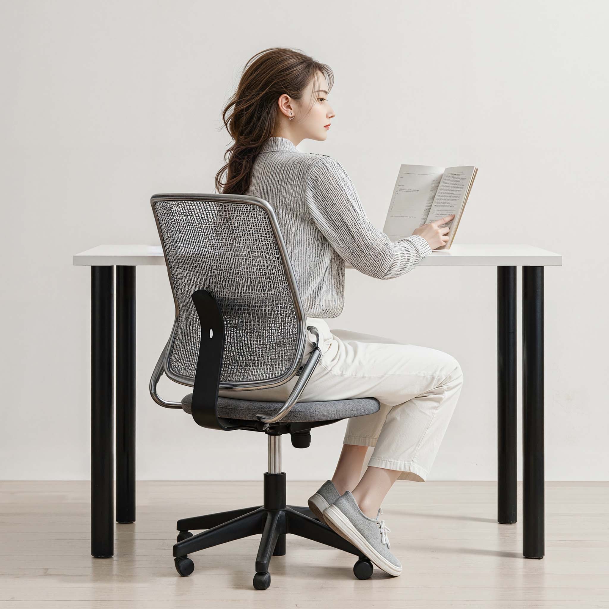 Set 4 gambe tavolo regolabili in acciaio inox nero Ø 60mm 870mm