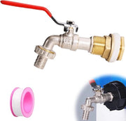 Uitkraan per getijdenregenwater - 1/2 pollice, rame inox - connessione di tubo gratuita & cinta PTFE