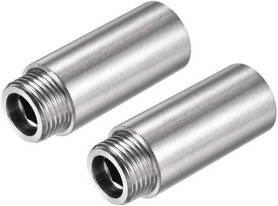 Estensione del Douchekop - 2 Pezzi - 61mm Estensione del Douchearm - Acciaio Inossidabile - Manico per Doccia a Mano - Duraturo e Facile da Installare - Estensione del Douchearm