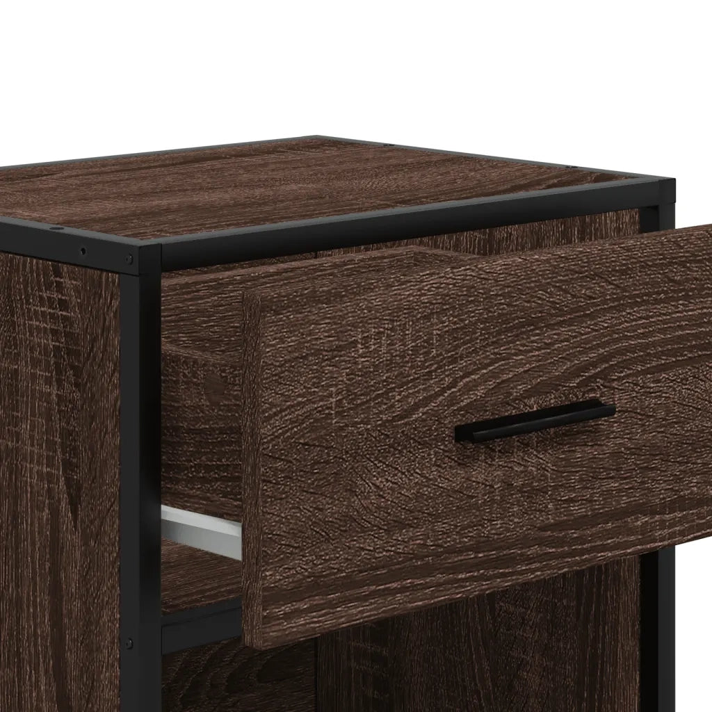 Comodini Rovere Marrone 2 pz 40x31x50 cm in Truciolato 848693