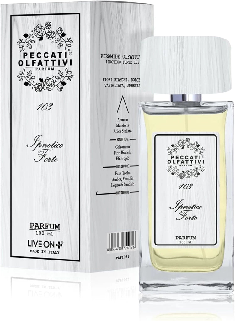 PECCATI OLFATTIVI N.103 Profumo Donna Equivalente Hypnotic – Parfum 100 ml, 30% Essenza Pura, Fragranza Femminile Intensa e Persistente, Lunga Durata