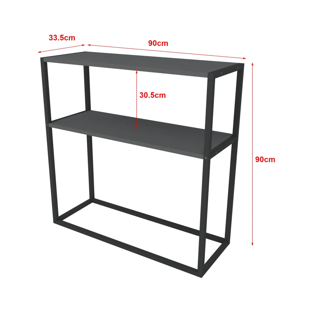 Tavolo consolle con superficie di appoggio 90 x 90 x 33,5 cm antracite 03_0008568