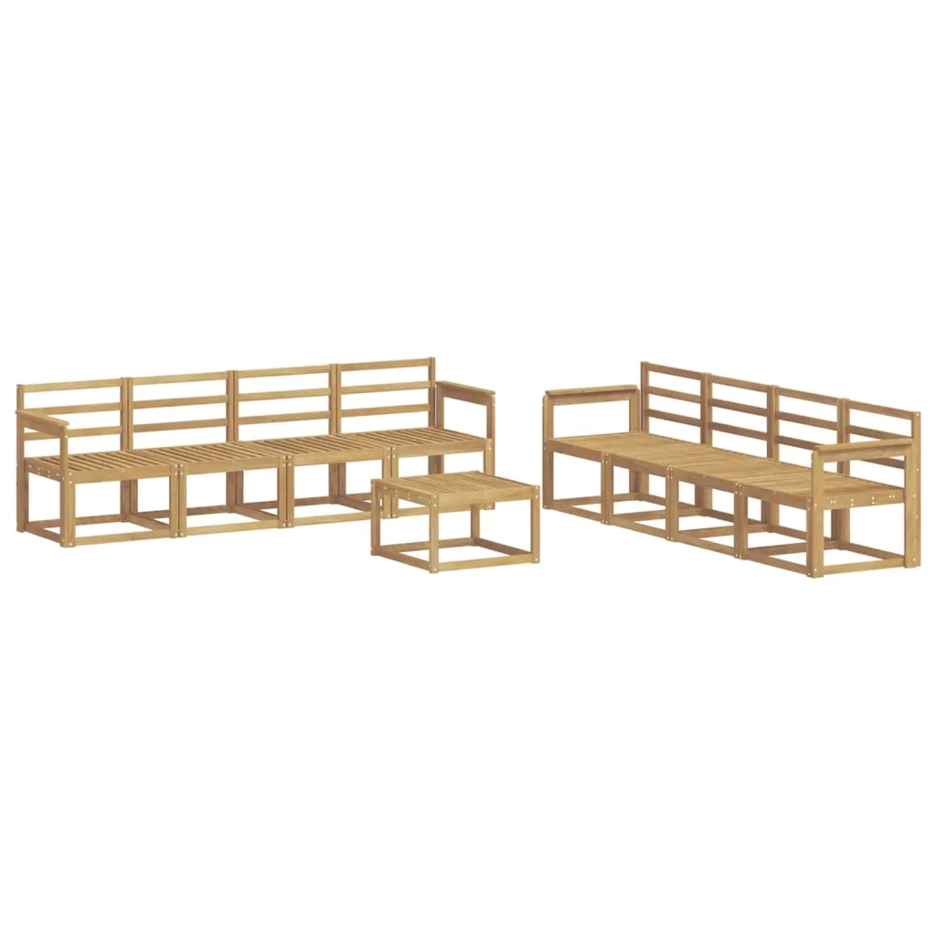 Set di divani da esterno 9 pcs Bianco 59 x 59 x 37 cm 3387408