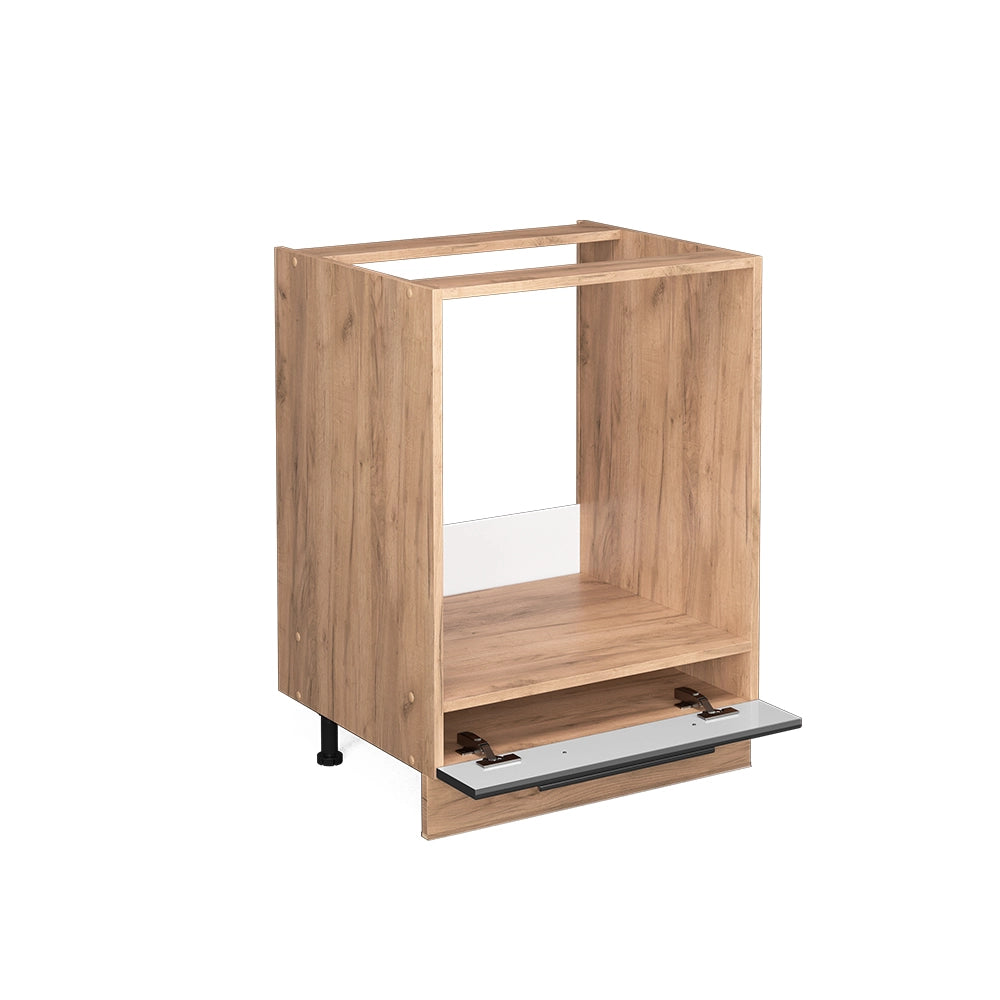 Mobile per forno da incasso Fame-Line Antracite lucido/Rovere dorato 60 cm, PL Rovere Vicco