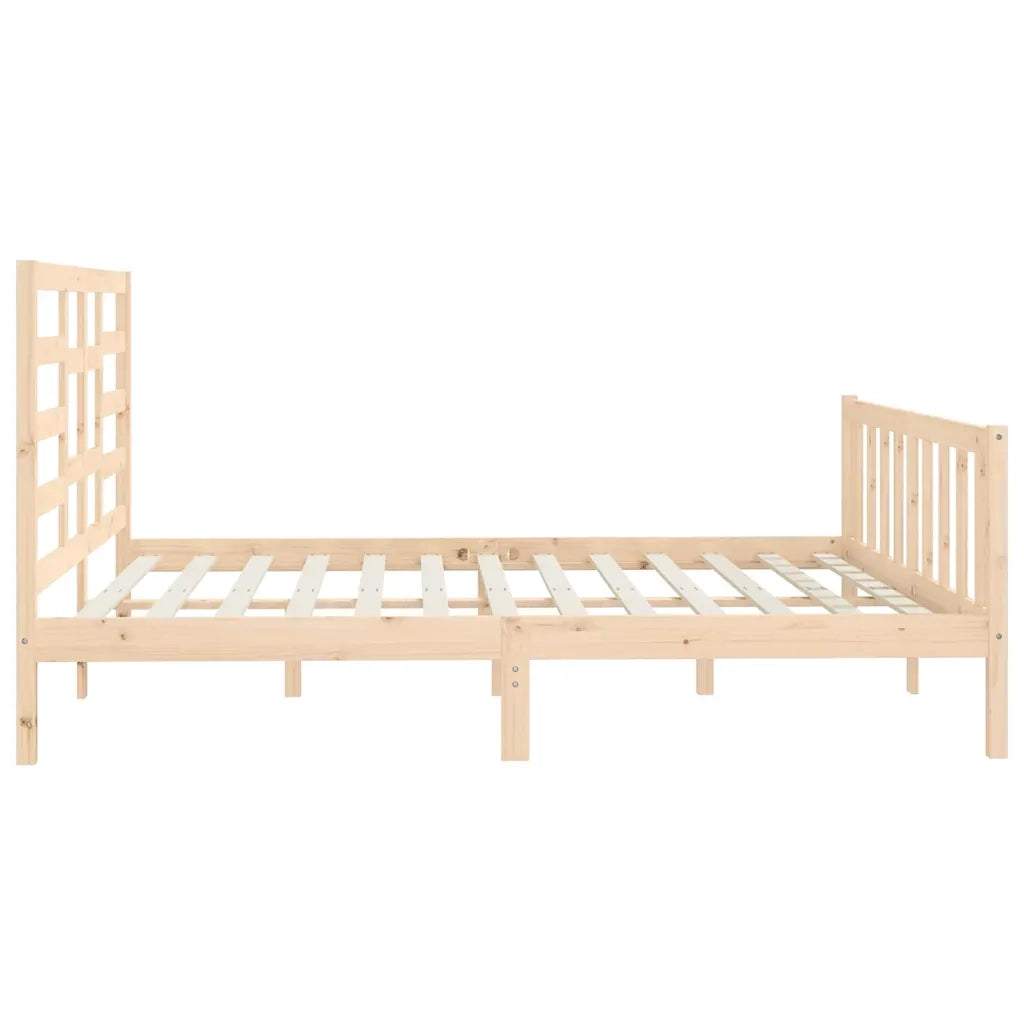 Giroletto senza Materasso-Struttura Letto 200x200 cm in Legno Massello di Pino 655913