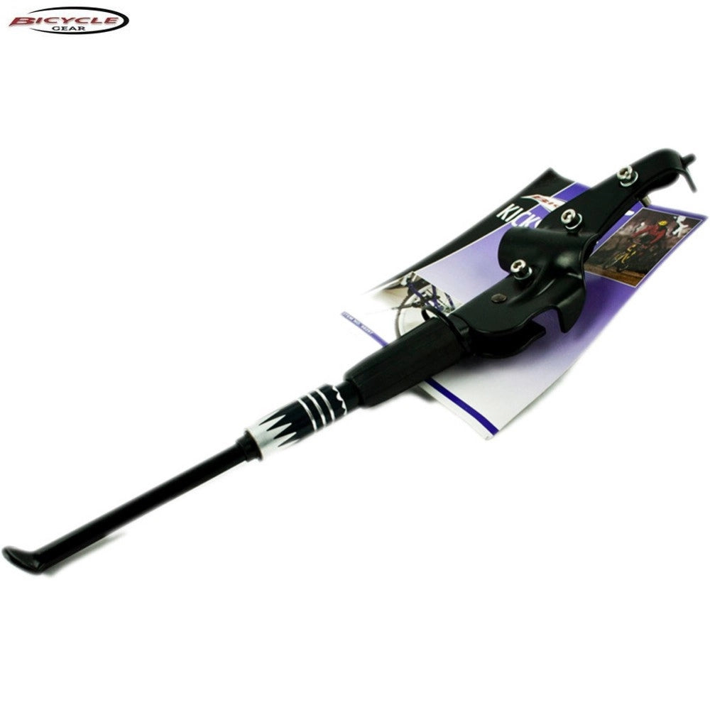 Trade Shop - Cavalletto Bici Supporto Bicicletta Laterale 1 Gamba Regolabile Piedi Bici Nero -