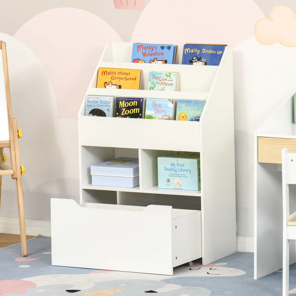Libreria con cassetti e ripiani ¨C zephmum ¨C Bianco 80x30x180