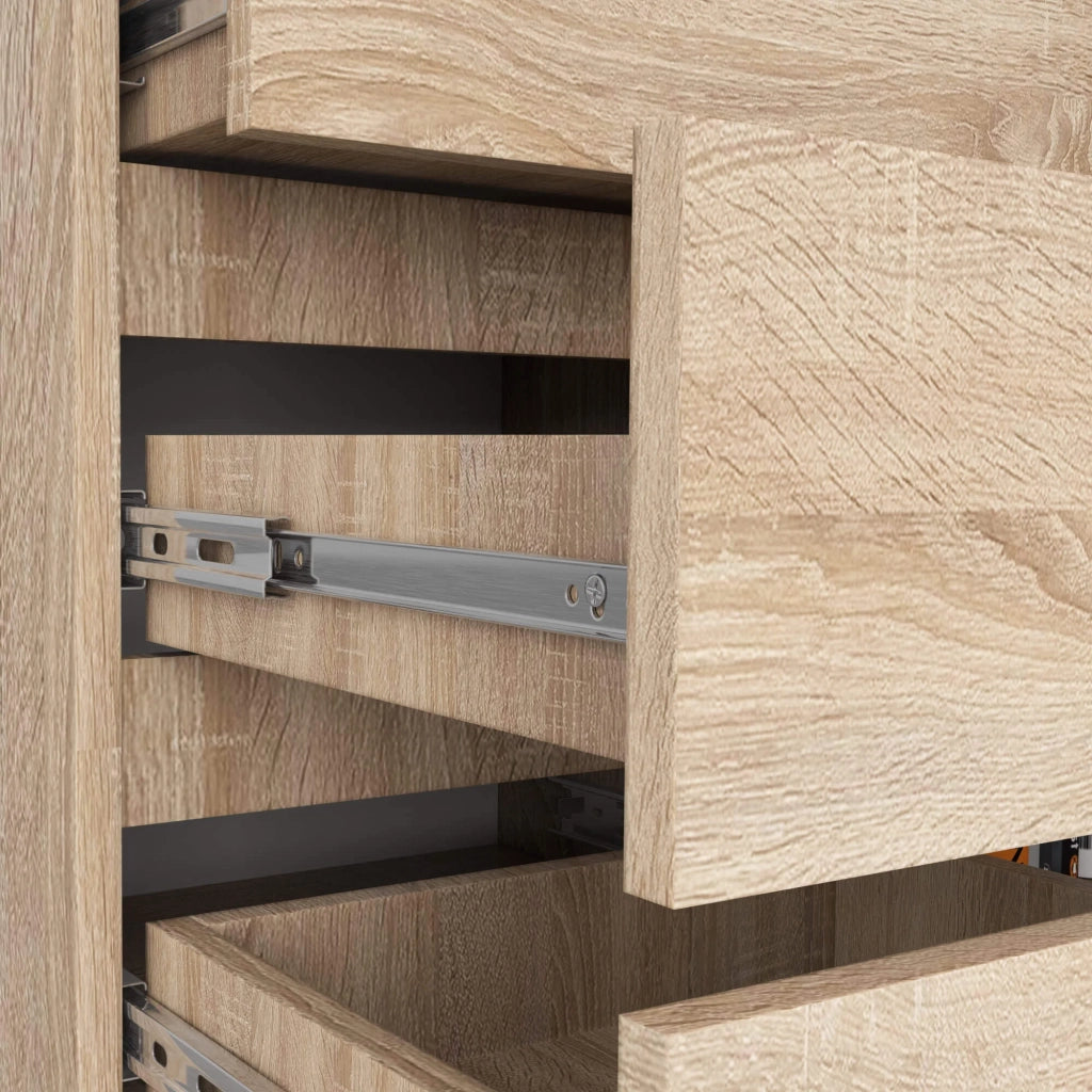 Cassettiera AKORD K80 Comò Quercia Sonoma 80 cm 1 porta 5 cassetti 80x35x97 cm