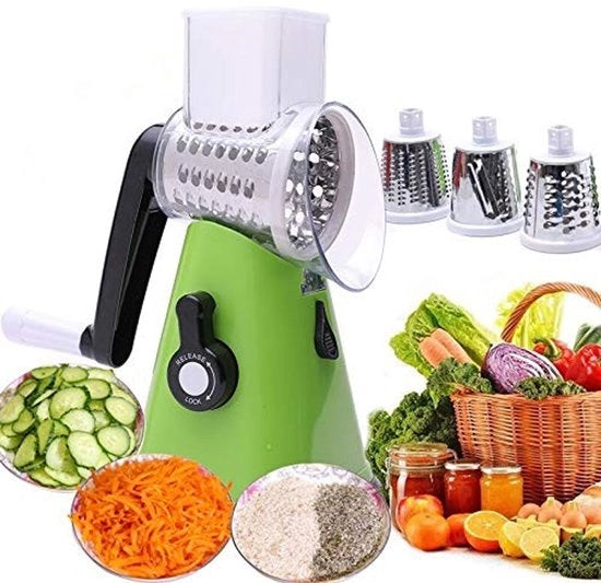 Raspatore manuale rotativo per patate - Multifunzionale - Ideale per verdure e formaggi - Lavabile a mano - Sicuro da utilizzare - Verde - Funzionale per varie verdure