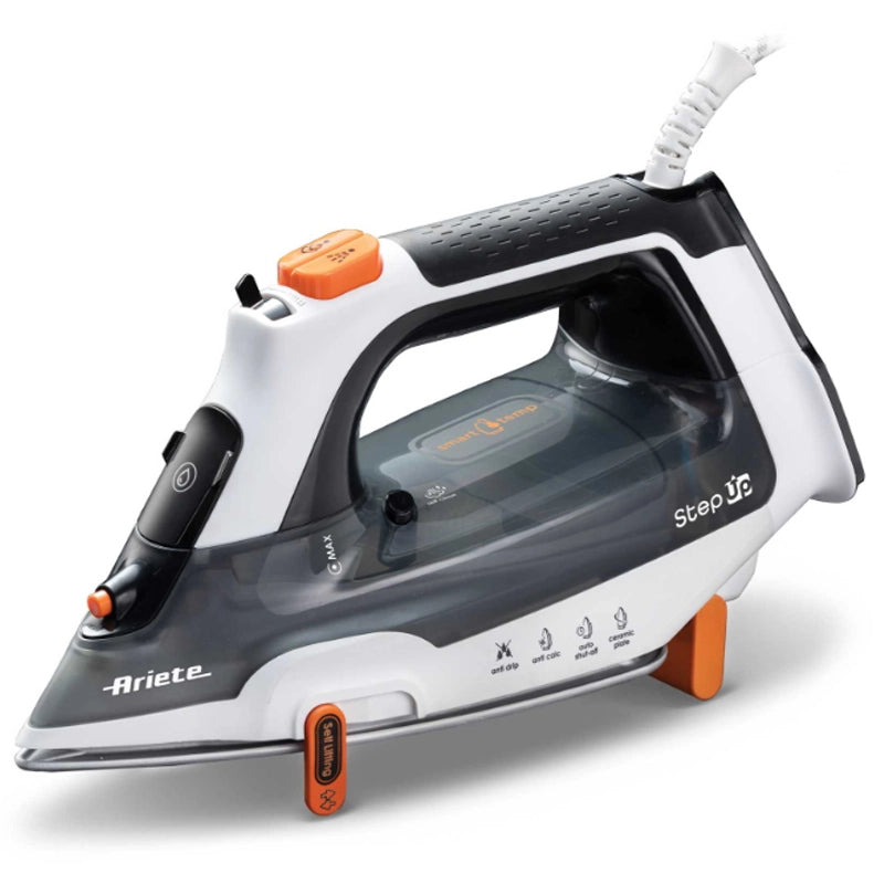 Ariete 6190 step up, ferro da stiro intelligente, piedini intelligenti, piastra in ceramica ultraglide con 57 fori, serbatoio 320ml, 2400w, vapore continuo 30g/min - ARI6190