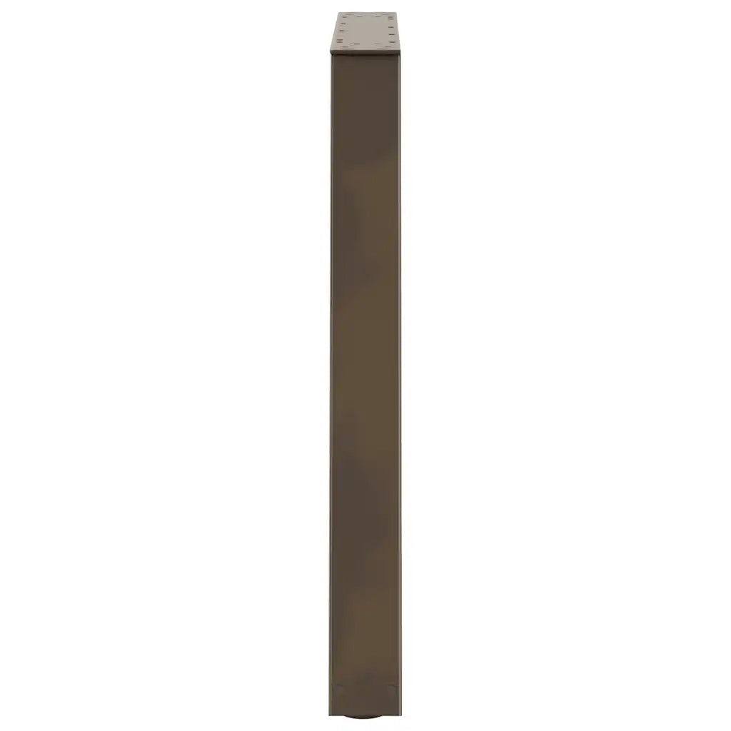 Gambe per tavolo da pranzo a forma di V 3 pz in acciaio naturale 80x(72-73,3) cm 4012591