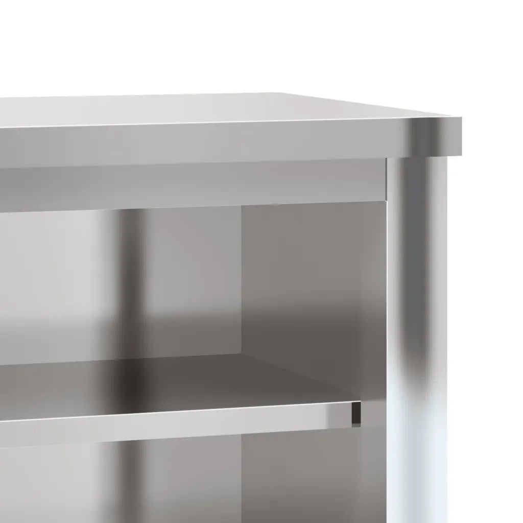 Mobile Cucina da Parete con Ripiano-Armadi sospesi per Cucina in Acciaio Inossidabile 275805