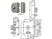 1pz serratura a pompa con scrocco e pomolo 3050 - cilindro mm.60 sx (3050-52n) cod:ferx.fer412766