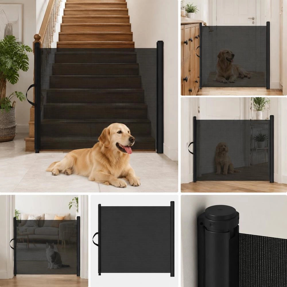 Extendable Pet Barrier, Black, 82.5 X 125 Cm