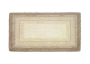 Tappeto Bagno Rettangolare In Spugna Morbida Antiscivolo Degradè Naturale - 55x110 - Naturale