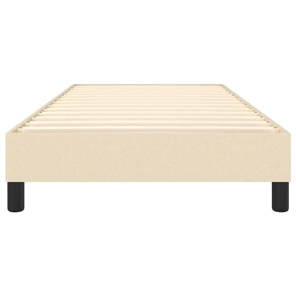 Struttura Letto a Rete a Molle-Giroletto Crema 100x200 cm in Tessuto 722819