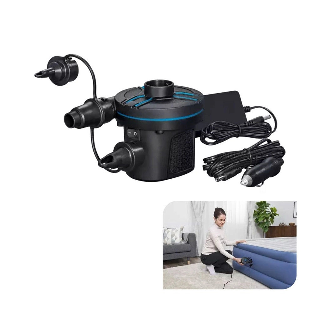 Trade Shop - Pompa Di Gonfiaggio Elettrica Powertouch Accendisigari 12/230v 490l/min 3 Adattatori 62255 -