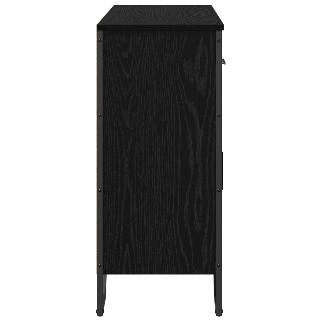 Credenza in Rovere Nero 97x32.5x74.5 cm Legno Ingegnerizzato