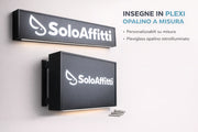 Insegna Retroilluminata in Plexiglass Opalino su Misura – LED Personalizzata - FINO A 220 CM (BASE 40/50)