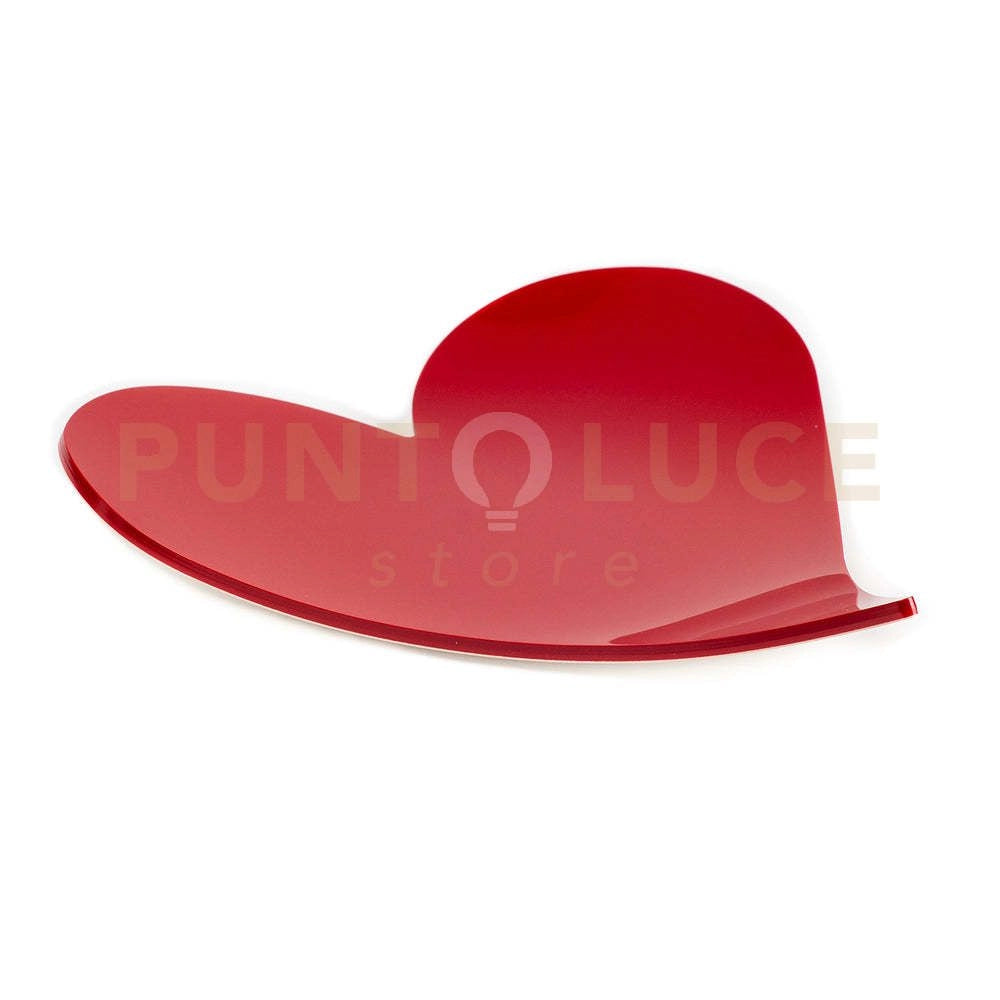 VUOTATASCHE CARTE CUORI IN CRISTALLO ACRILICO ROSSO