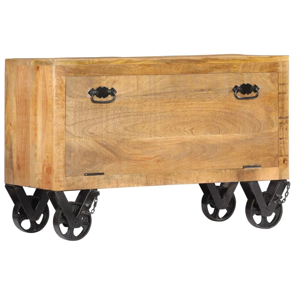 Scarpiera mobile contenitore per scarpe mobile per ingresso/corridoio/soggiorno 86 x 35 x 55 cm legno massello di mango marrone 02_0021397