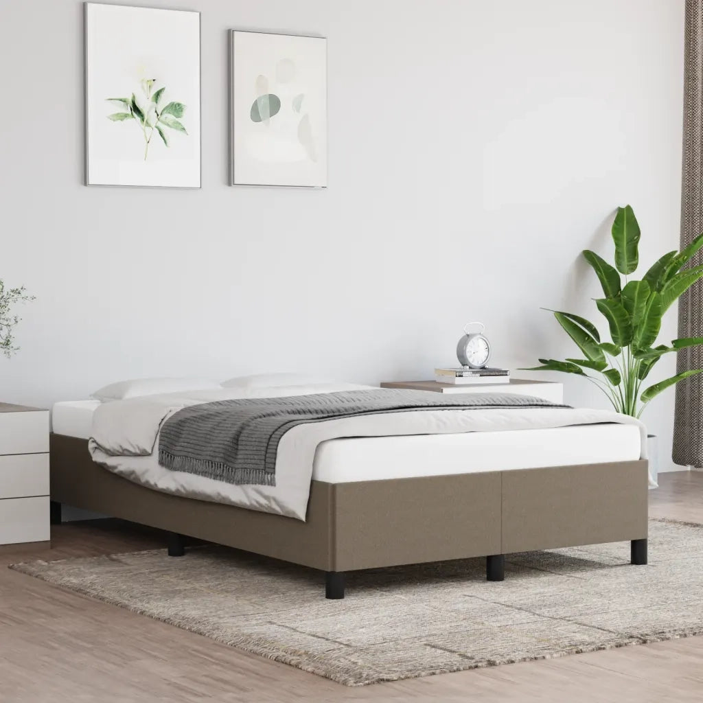 Letto matrimoniale | Letto per adulti | Giroletto senza Materasso Tortora 120x190 cm Tessuto