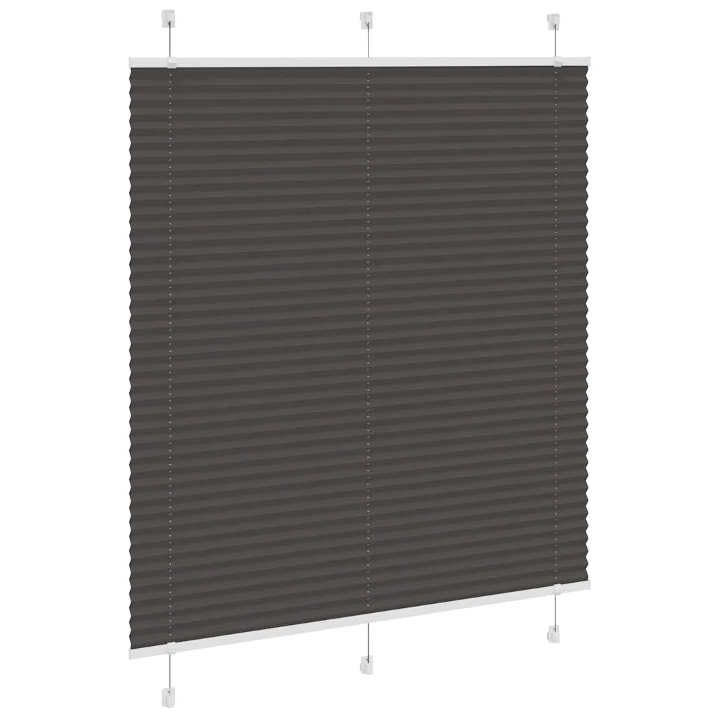 Tenda Plissettata Nera 120x100 cm Larghezza Tessuto 119,4 cm 4015130