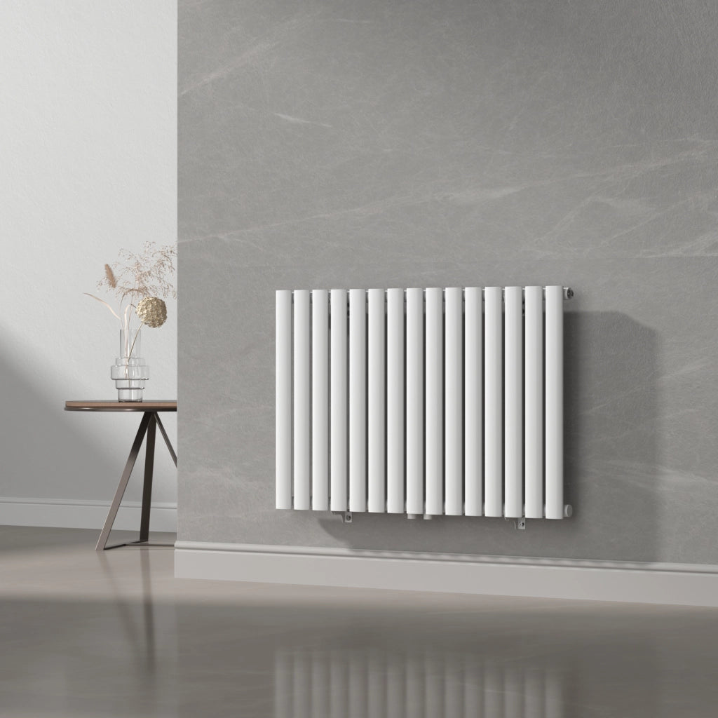 Termosifone Nore ad Acqua Calda Pannello Singolo con Elementi Tubolari 60 x 90 cm - Bianco [neu.haus]