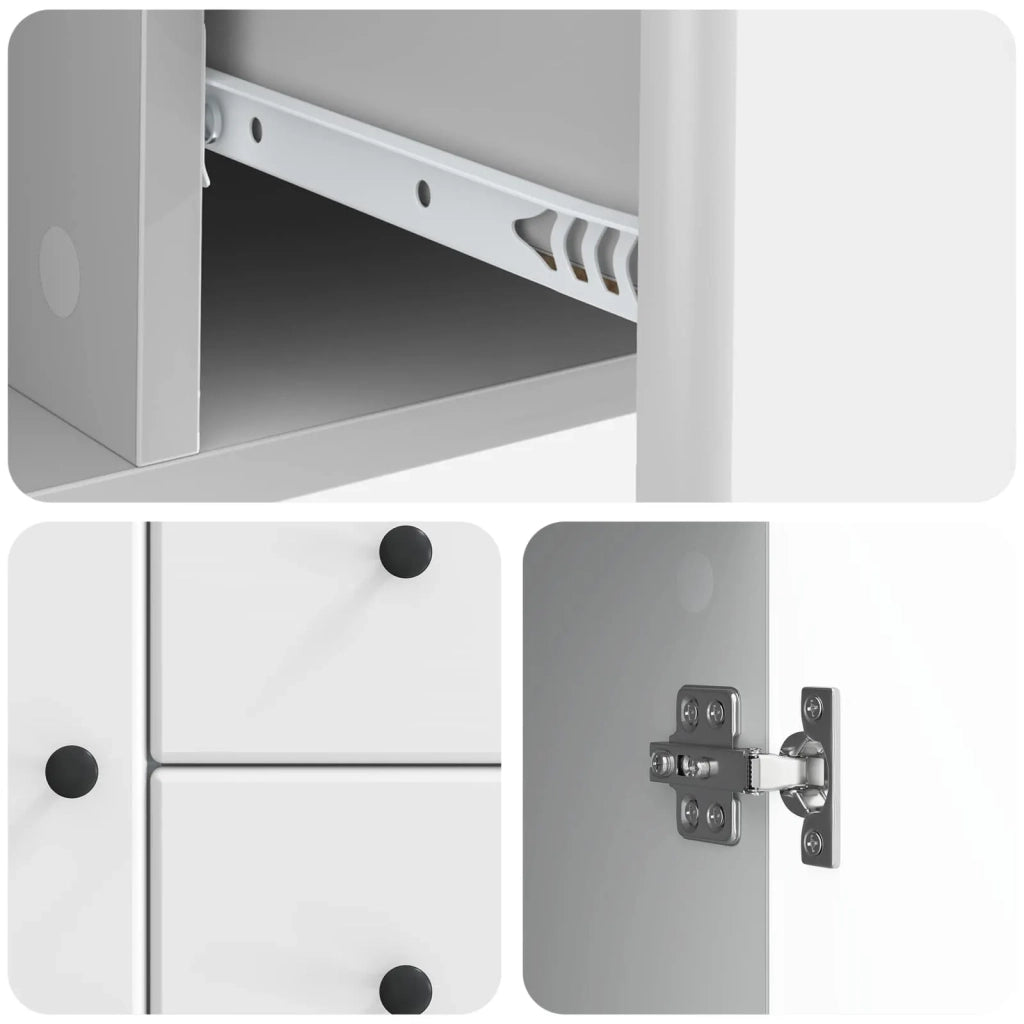 Credenza Bianco Lucido 89 x 34,5 x 60 cm Legno ingegnerizzato 895579