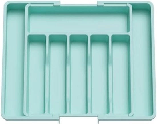Organizzatore di carrello - Scatole di stoccaggio in plastica - 57 x 38 x 5 cm - Blu turco