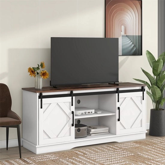 Cassa TV in legno - Versatile - 2 Porte scorrevoli - 150x40x60 cm