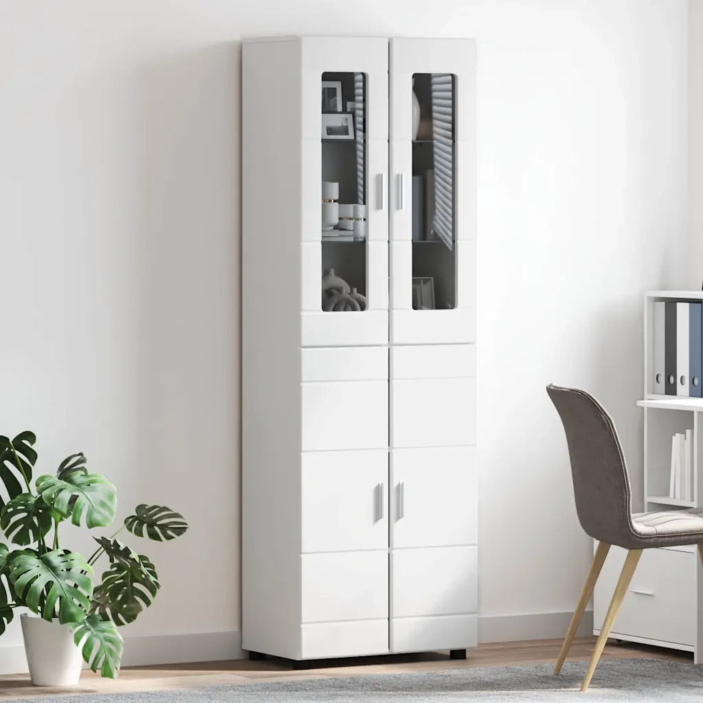 Credenza FLORIN Bianco 60 x 35 x 182 cm Legno multistrato 3397914