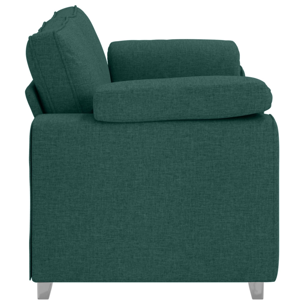 Divano Loveseat Verde Scuro 140 cm in Tessuto