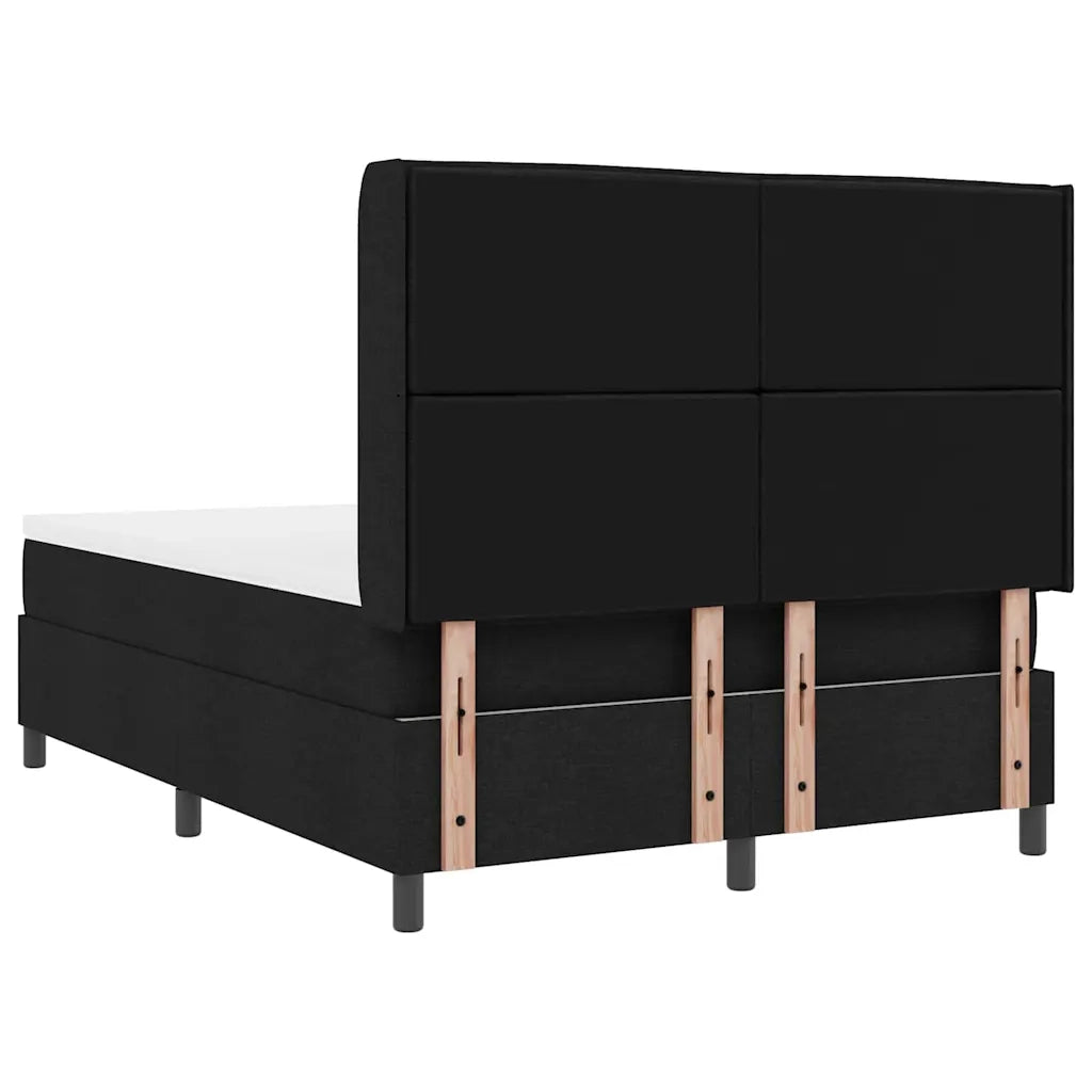 Letto a Sorgente LED con materasso Nero 160 x 200 cm Tessuto 3343450