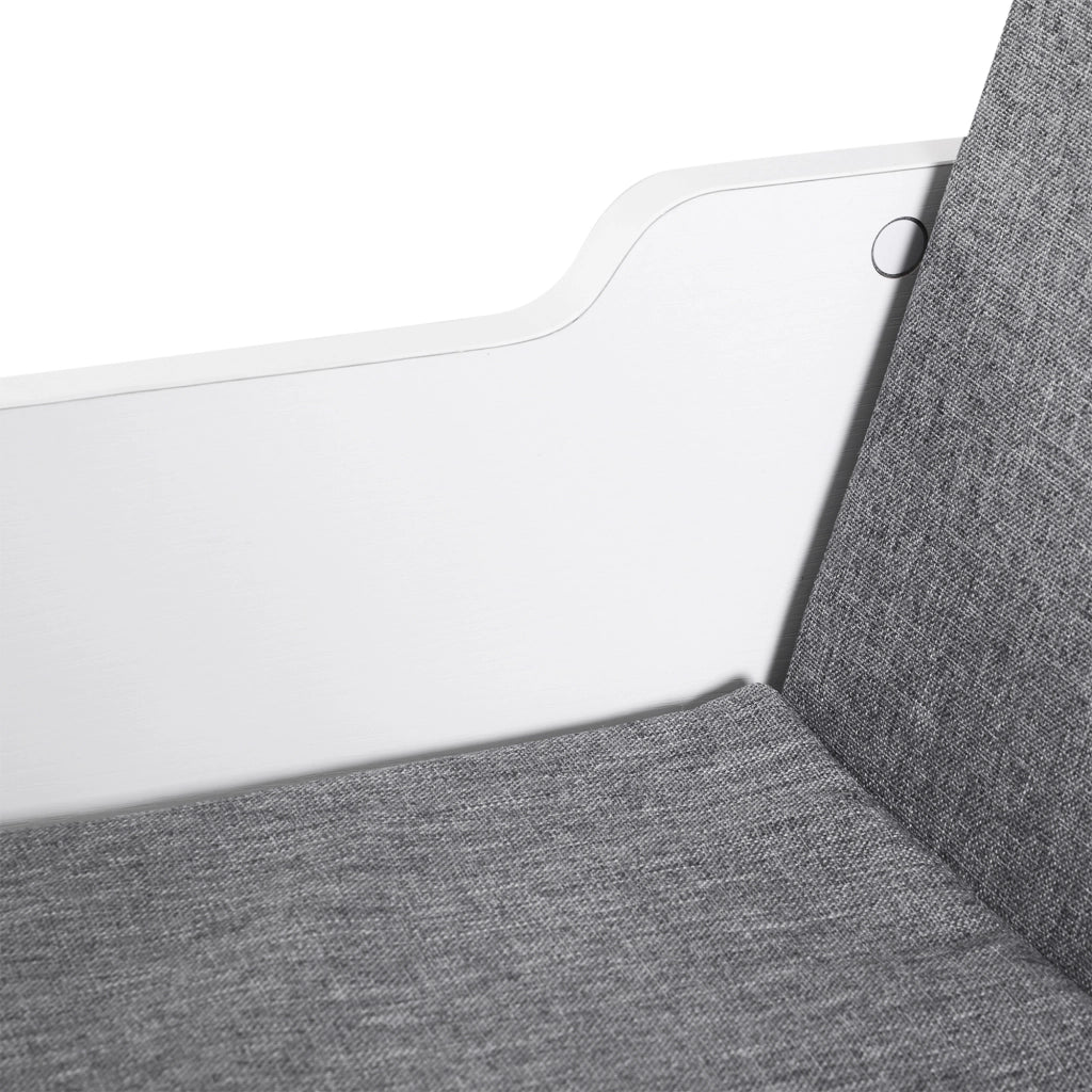 Mobile Libreria 102x30x61 cm a 6 Sezioni Seduta con Cuscini Morbidi in Legno Spugna e Poliestere Bianco